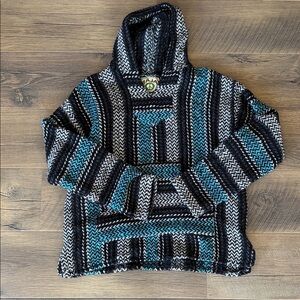 Striped Black and Blue Women's Sweater